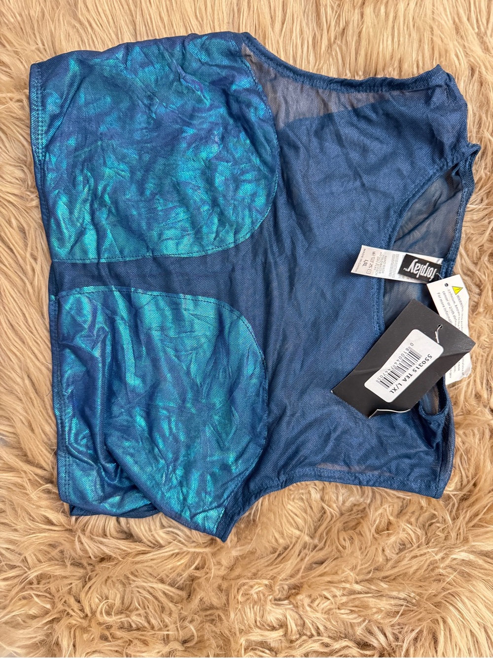 Forplay Metallic Teal Harem Pants with Red Waistband - Picture 4 of 13